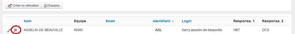 Supprimer un utilisateur